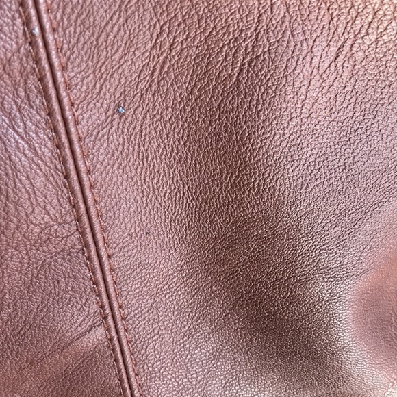 Sebby brown faux leather, black faux fur with gray hoodie jacket size L Juniors - Picture 3 of 15